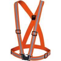 Bretelles de sécurité haute visibilité, Orange haute visibilité, Couleur réfléchissante Argent, Taille unique SHI033 | Pronet Distribution