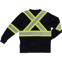 T-shirt de sécurité à manches longues, Coton, T-petit, Noir SHJ005 | Pronet Distribution
