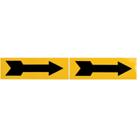 Marqueur de tuyau  Arrow, Autocollant, 2-1/4" h x 7" la, Noir sur jaune SI719 | Pronet Distribution