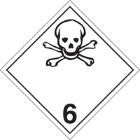 Plaque-étiquette TMD matières toxiques, Carton SJ381 | Pronet Distribution