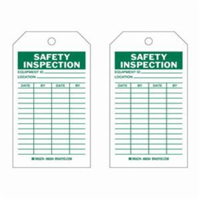 Safety Inspection Tags, Polyester, 4" W x 7" H, English SX418 | Pronet Distribution