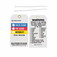 Right-To-Know Tags, Polyester, 3" W x 5-3/4" H, English SX819 | Pronet Distribution