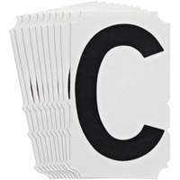 Quick-Align<sup>®</sup> Individual Gothic Number and Letter Labels, C, 4" H, Black SZ991 | Pronet Distribution