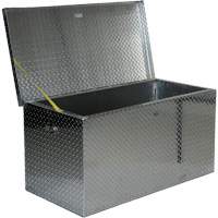 Boîte à outils portative en tôle larmée d'aluminium, 25-1/16" P x 49-1/4" la x 24" h, Argent TER037 | Pronet Distribution