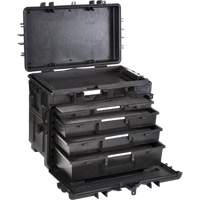 Coffre à outils mobile avec tiroirs, 4 tiroirs, 22-4/5" la x 15" p x 18" h, Noir TER150 | Pronet Distribution