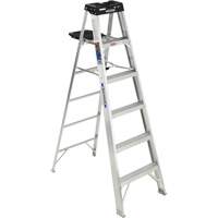 Step Ladder with Pail Shelf, 6', Aluminum, 300 lbs. Capacity, Type 1A VD560 | Pronet Distribution