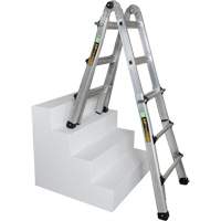 Telescoping Multi-Position Ladder, 2.916' - 9.75', Aluminum, 300 lbs., CSA Grade 1A VD689 | Pronet Distribution