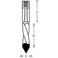 Forets pour trou de passage à pointes au carbure, Diamètre de 5 mm WK502 | Pronet Distribution