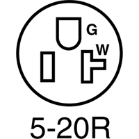 Connecteur de broches droites mis à la terre à deux bornes et trois fils, 5-20P, Nylon XA853 | Pronet Distribution