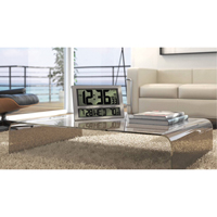 Jumbo Clock, Digital, Battery Operated, 16.5" W x 1.7" D x 11" H, Silver XD075 | Pronet Distribution